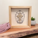 Calligraphic Easter Egg with Cross Sign