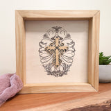 Calligraphic Easter Egg with Cross Sign