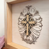 Calligraphic Easter Egg with Cross Sign