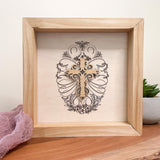 Calligraphic Easter Egg with Cross Sign