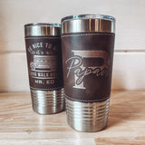 Engraved Leatherette Tumbler