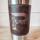 Engraved Leatherette Tumbler