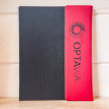 Engraved Leather & Canvas Padfolio with Notepad