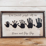3D Handprint Farmhouse Sign