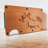 Engraved Wooden Wallet
