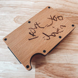 Engraved Wooden Wallet
