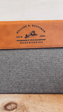Engraved Leather & Canvas Padfolio with Notepad