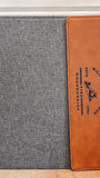 Engraved Leather & Canvas Padfolio with Notepad