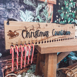 Countdown Until Christmas Candy Cane Sign