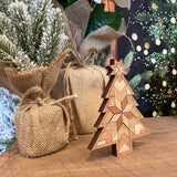 Barn Quilt Christmas Tree Accent