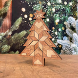 Barn Quilt Christmas Tree Accent
