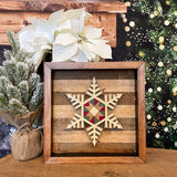 Barn Quilt Snowflake on Farmhouse Lath