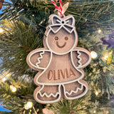 Gingerbread Boy/Gingerbread Girl Personalized Ornaments