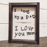 3D Farmhouse Style Handwriting Sign