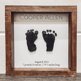 Baby Footprint Farmhouse Sign