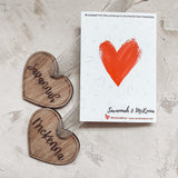 Acrylic Heart Tag with Engraved Name