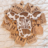 Cow + Cattle Tag Theme Milestone Markers