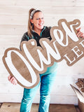 Two Layer Wooden Name Sign for Nursery