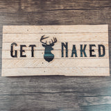 Get Buck Naked Lath Sign
