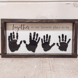 3D Handprint Farmhouse Sign