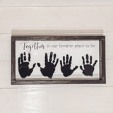 3D Handprint Farmhouse Sign
