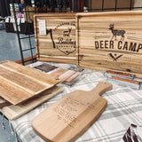 "Deer Camp" Engraved Butcher Block
