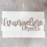 Frameless Wooden Name Sign for Nursery