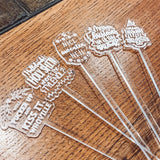 Christmas Theme Swizzle Sticks (Drink Stirrers)