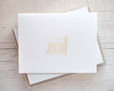 Santas Cabin Foil Pressed Note Card