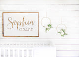 Wood Framed Nursery Sign