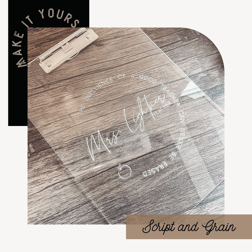 Make it Yours: Acrylic Clip Boards