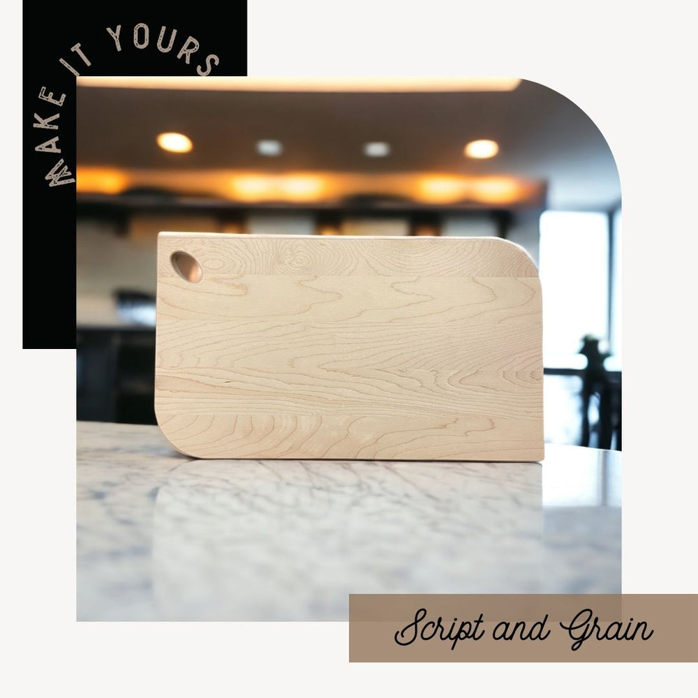 Engraved Cutting Board with Cut Out