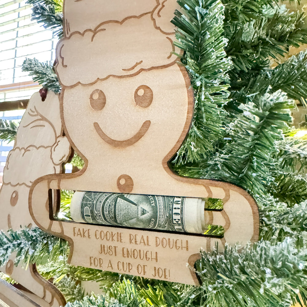 money ornaments for christmas tree Gingerbread Money Holder Ornament or Gift Tag – Script and Grain