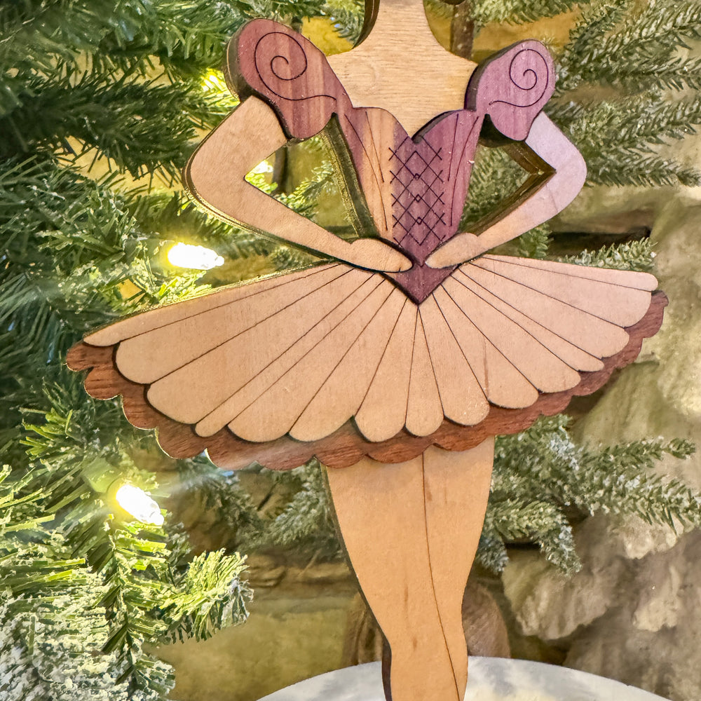 Wooden Segmented Sugar Plum Fairy - Shelf Sitter/Mantel Decor