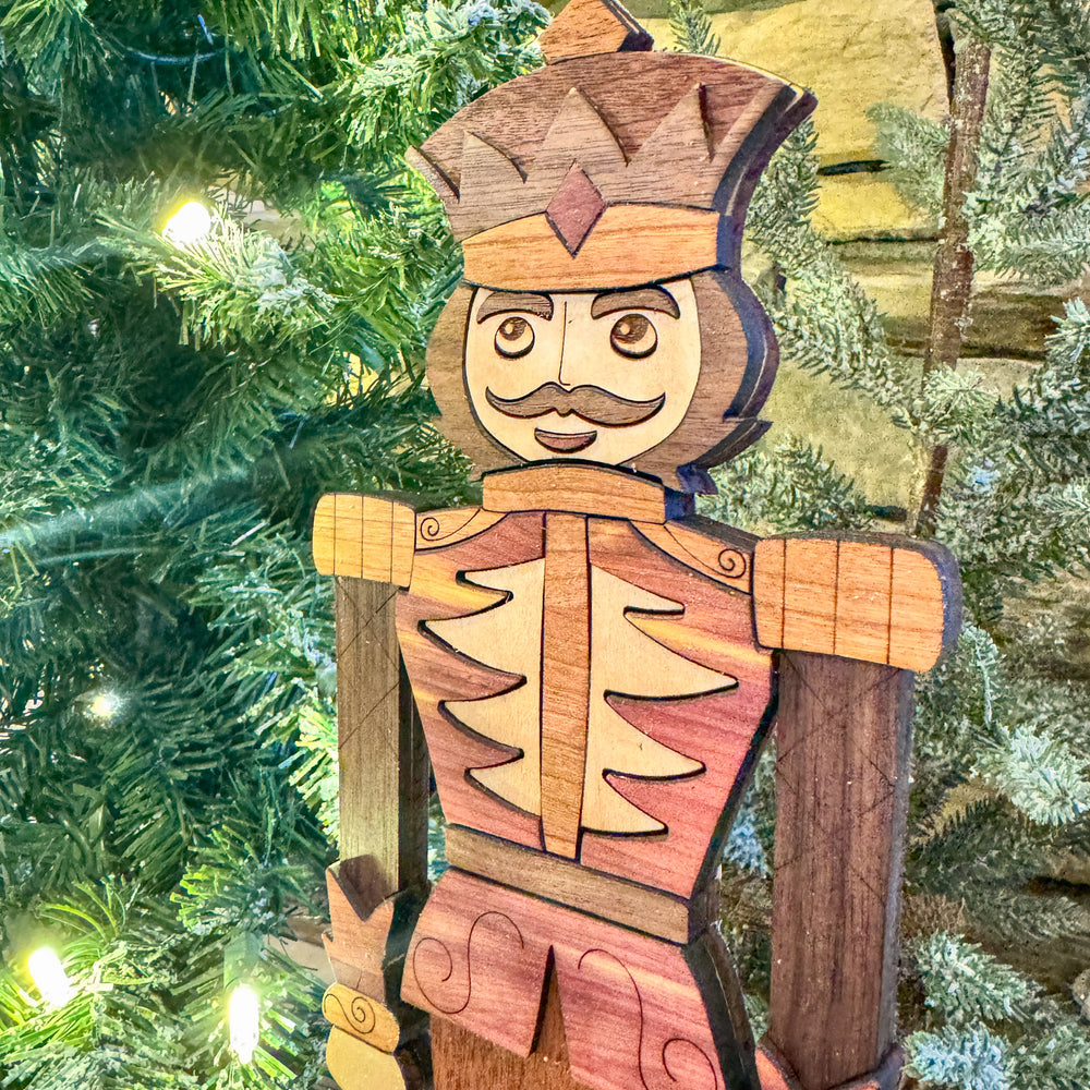 Wooden Segmented Nutcracker Collection - Shelf Sitter/Mantel Decor