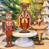 Wooden Segmented Nutcracker Collection - Shelf Sitter/Mantel Decor