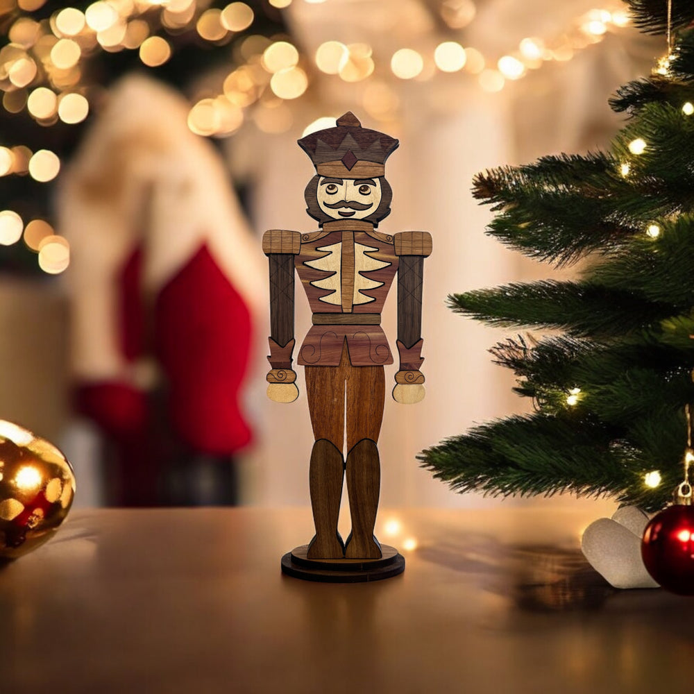 Wooden Segmented Nutcracker Collection - Shelf Sitter/Mantel Decor
