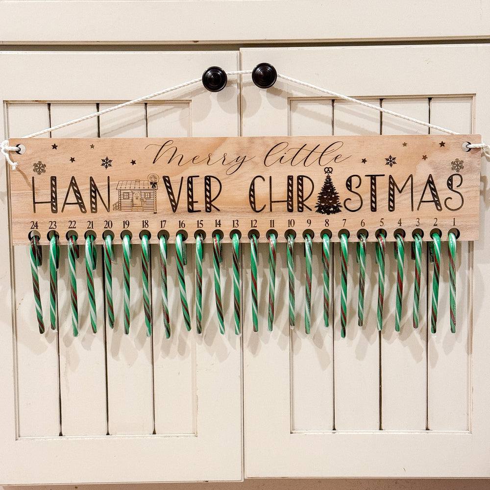 Candy Cane Countdown Until Christmas: Santas Cabin in Hanover