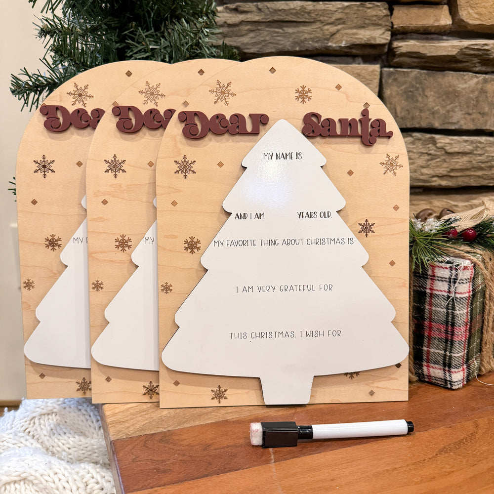 Letter to Santa Milestone Whiteboard - Tree