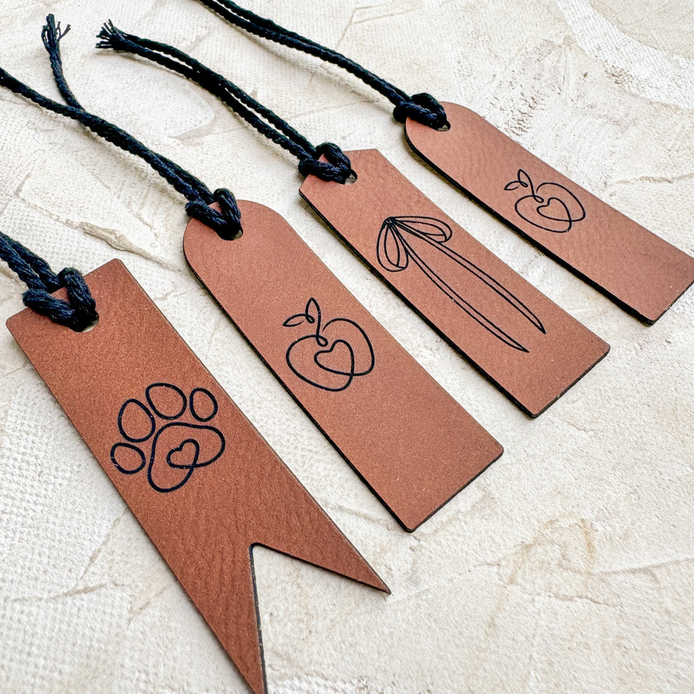 Mini-Leather Bookmark or Gift Tag