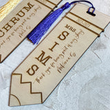 Wood Engraved Bookmarks for Teachers