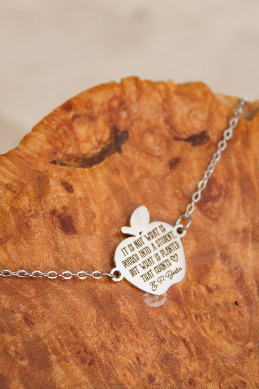 Teachers Apple Necklace