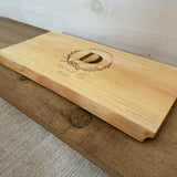 Live Edge Birch Engraved Cutting Board with Finger Grip