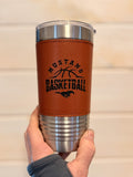 20oz Leather Wrapped Basketball Tumbler