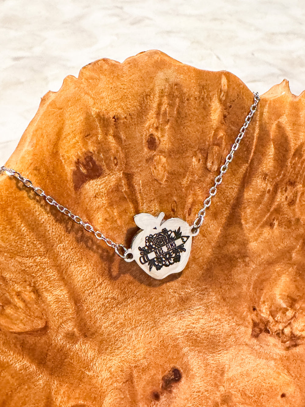 Teachers Apple Necklace