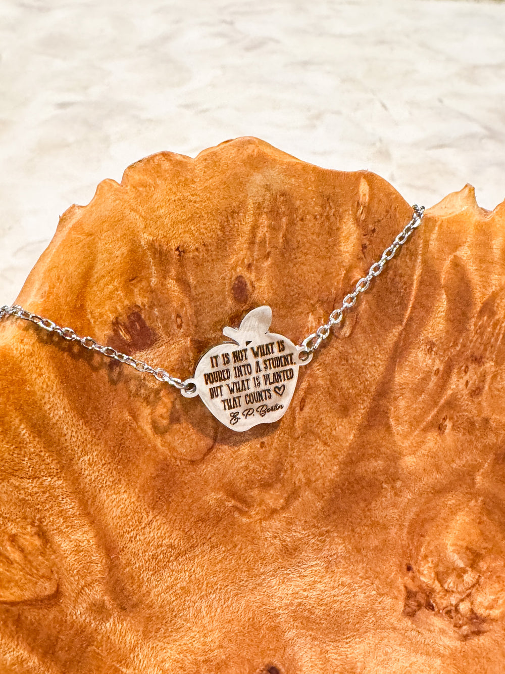 Teachers Apple Necklace