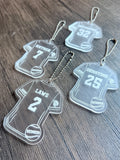 Acrylic Sports Jersey Bag Tag