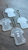 Acrylic Sports Jersey Bag Tag