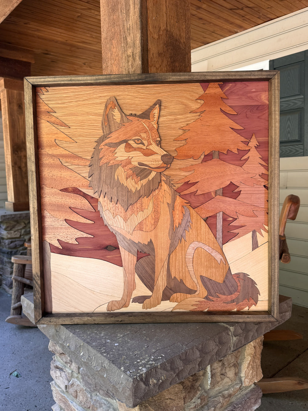 Atlas the Wold Segmented Wooden Art