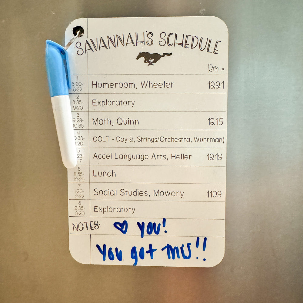 Daily Schedule Locker Magnet